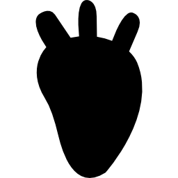 silhueta de coração Ícone