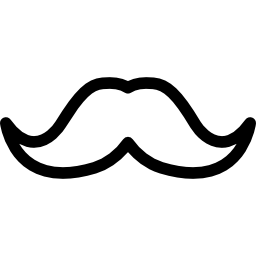contour de moustache Icône