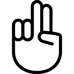 deux doigts d'une main Icône