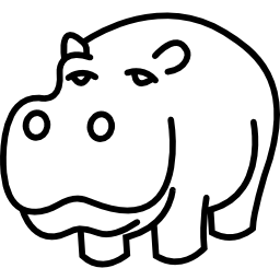 Hippopotamus outline icon