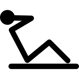 gimnastyczka wykonująca mięśnie brzucha w celu wzmocnienia mięśni brzucha ikona