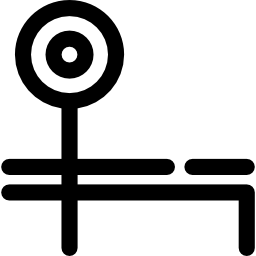 vista laterale dello strumento di allungamento del ginnasta icona