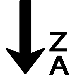 ordenar de la z a la a en orden alfabético inverso icono