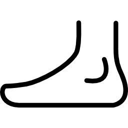 esquema de la vista lateral del pie icono