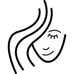 Девушка с наброском челки иконка