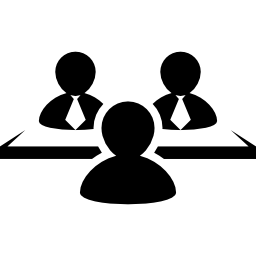 hommes d'affaires ayant une réunion Icône