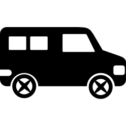 widok z boku minibusa ikona