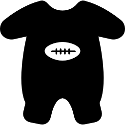 Baby onesie with football design icon