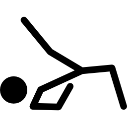 variante ginnasta stick man che allunga le gambe icona