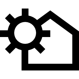 House outline variant with sun icon
