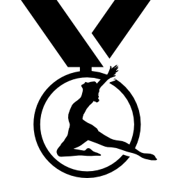 variante della medaglia di ginnastica icona