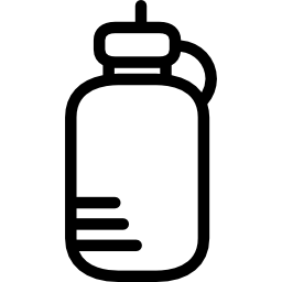 botella para beber con variante de tapón icono