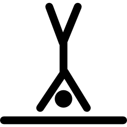 gymnast omgekeerd op een standaard icoon