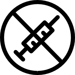 variante de esquema de señal de prohibición de jeringa icono