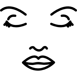 visage d'un contour de femme Icône