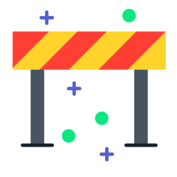 Road barrier icon