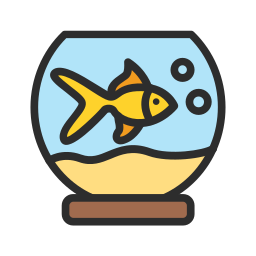 ciotola di pesce icona