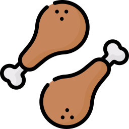 pierna de pollo icono
