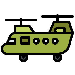 Military helicopter icon