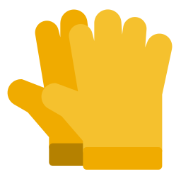 Protective gloves icon