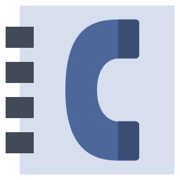 guía telefónica icono
