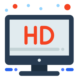 pantalla de alta definición icono