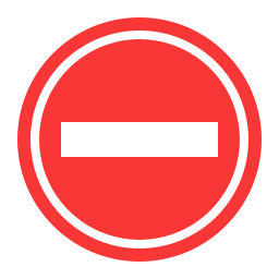 No entry icon