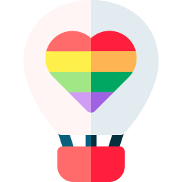 Hot air balloon icon