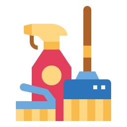herramientas de limpieza icono