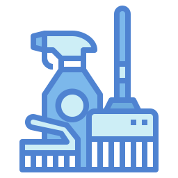 strumenti per la pulizia icona