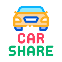 partage de voiture Icône