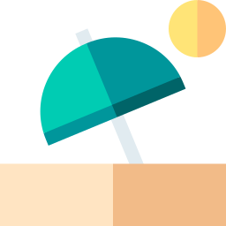 ombrellone da spiaggia icona