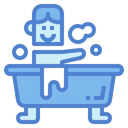 Baby bath tub icon