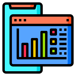 Mobile analytics icon