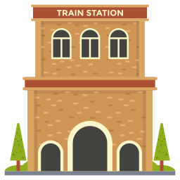 estación de ferrocarril icono