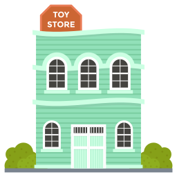 loja de brinquedos Ícone