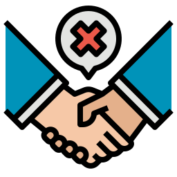 No handshake icon