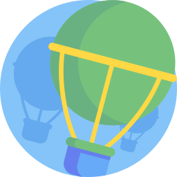 Hot air balloon icon