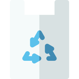 Переработанный пластиковый пакет иконка