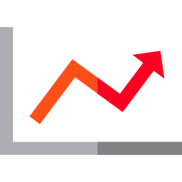 graphique linéaire Icône