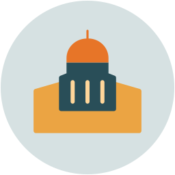 Dome shaped building icon
