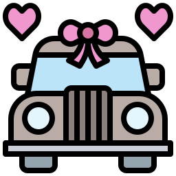 Wedding car icon