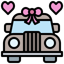 coche de boda icono