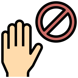 접촉 금지 icon