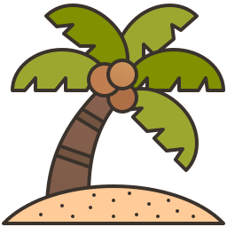 albero di cocco icona