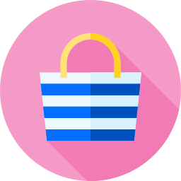 Beach bag icon