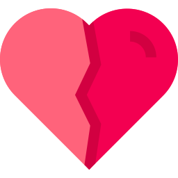 Broken heart icon