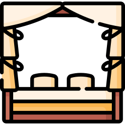 Кровать с балдахином иконка