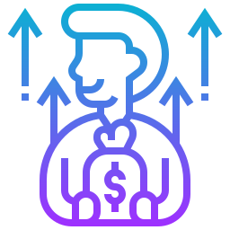 le revenu Icône