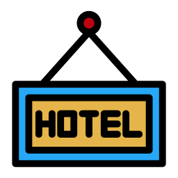 signo del hotel icono